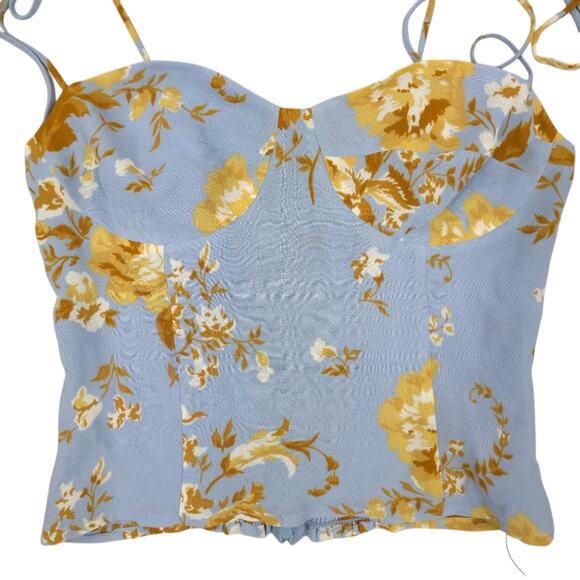 Reformation Liza Top Heavenly Floral Smocked Shirt - Picture 5 of 13